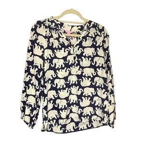 Lilly Pulitzer Tusk In Sun Silk Elsa Top Size XS